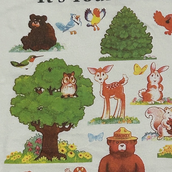 Women's Vintage/Collectable Smokey the Bear T-Shirt - SMALL - Picture 5 of 8